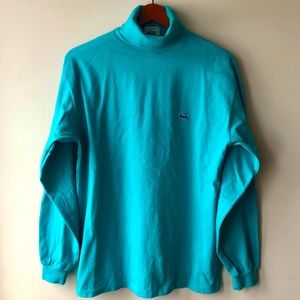Izod Lacoste Aqua Green Long Sleeve T-shirt Medium